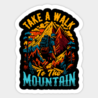 Take a walk to The Mountain Sticker